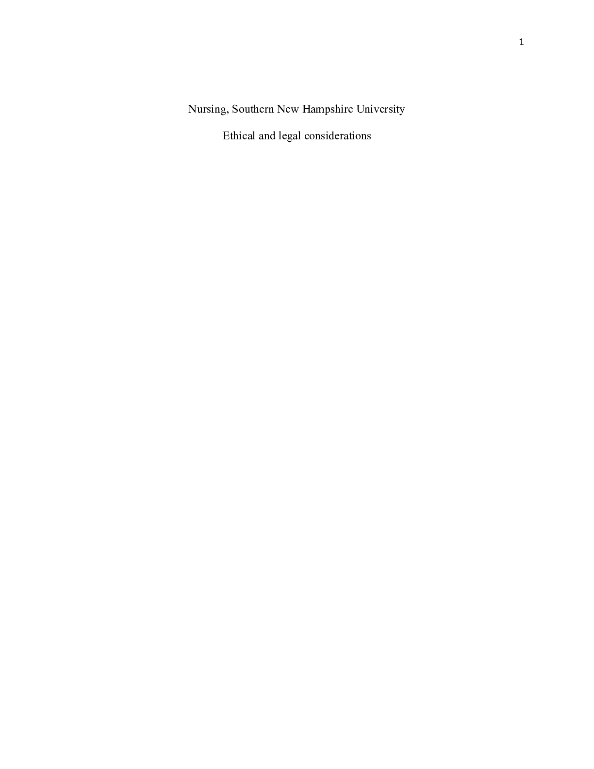 Preview image for IHP week 6.doc    Nursing, Southern New Hampshire University  Ethical and legal considerat